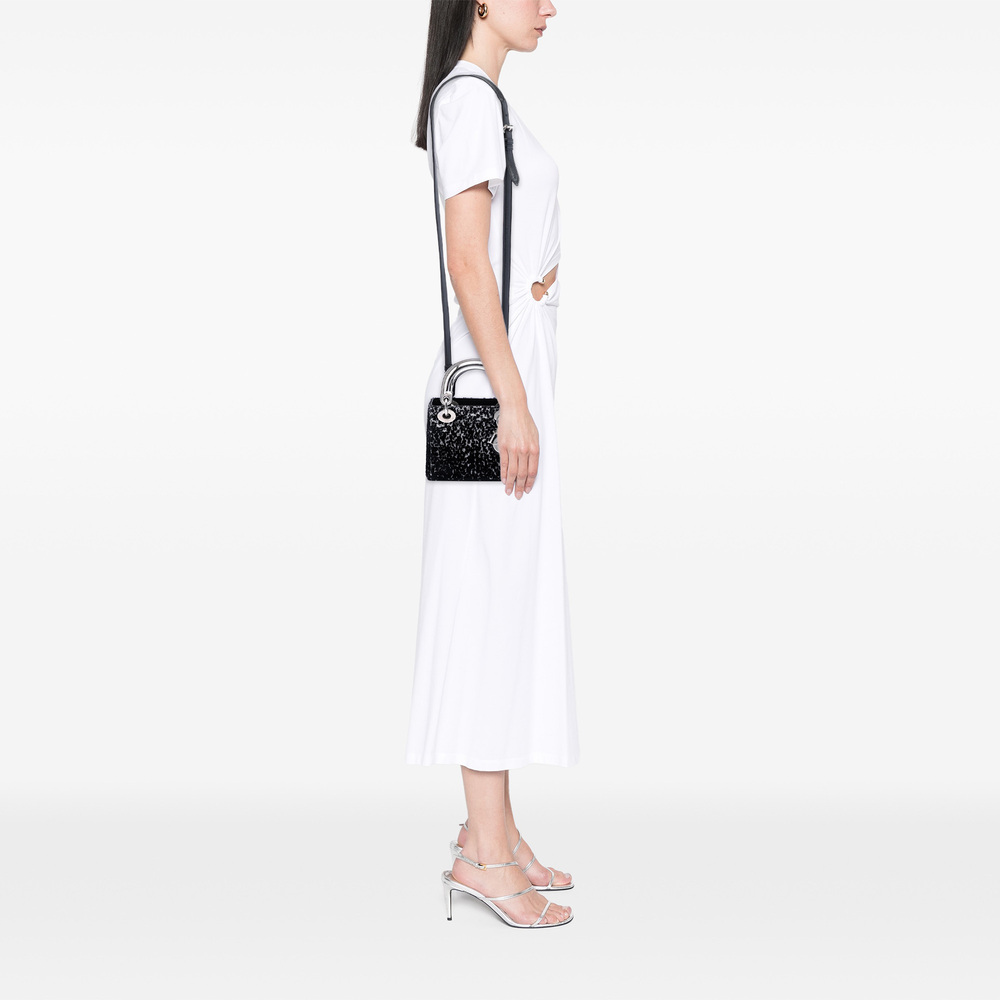 Pre-Loved Dior Mini Fabric Lame Lady Dior - Picture 7 of 7